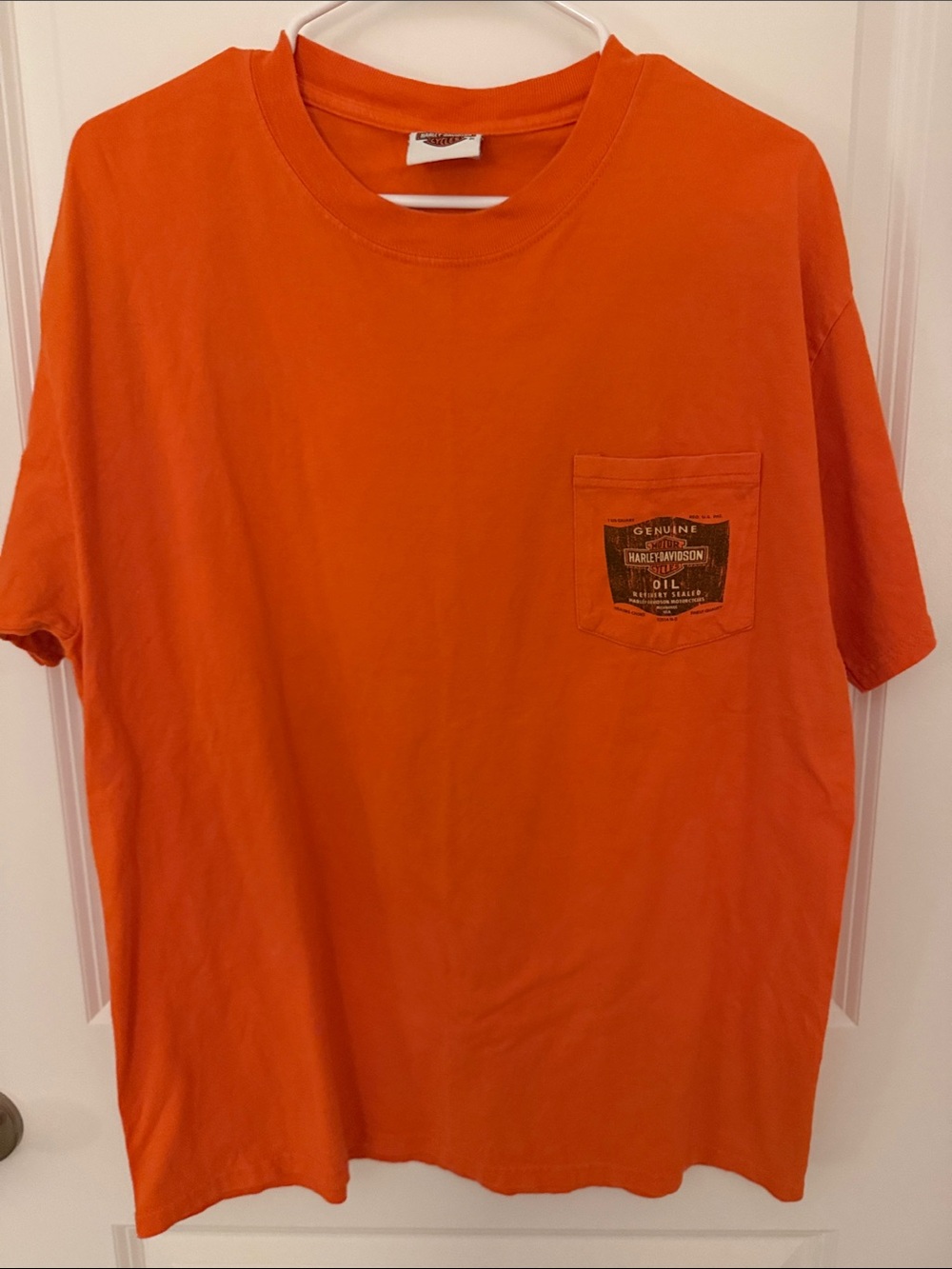 Harley-Davidson Orange Short Sleeve Pocket Tee